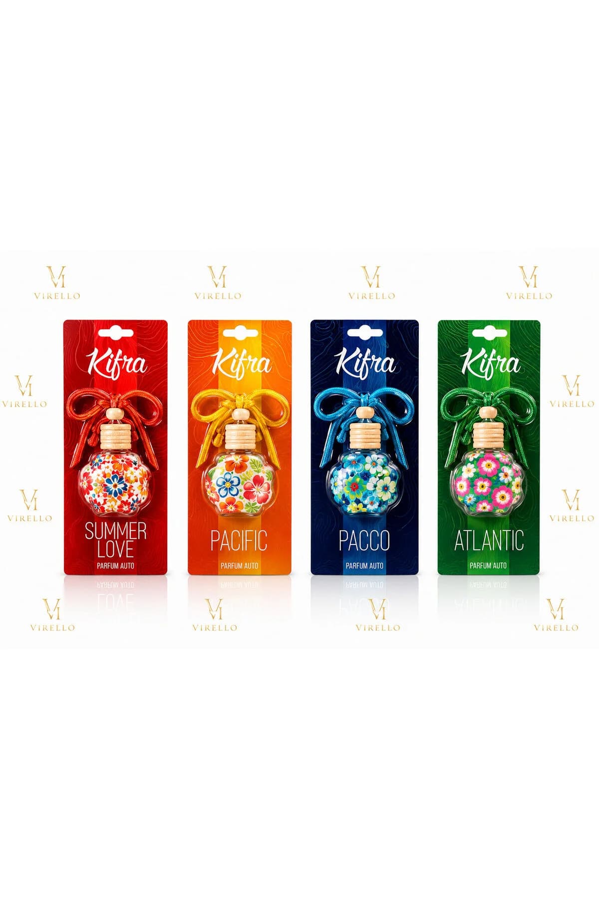 Set 4 Parfumuri Auto – Summer Love, Pacific, Pacco și Atlantic, Arome Diverse