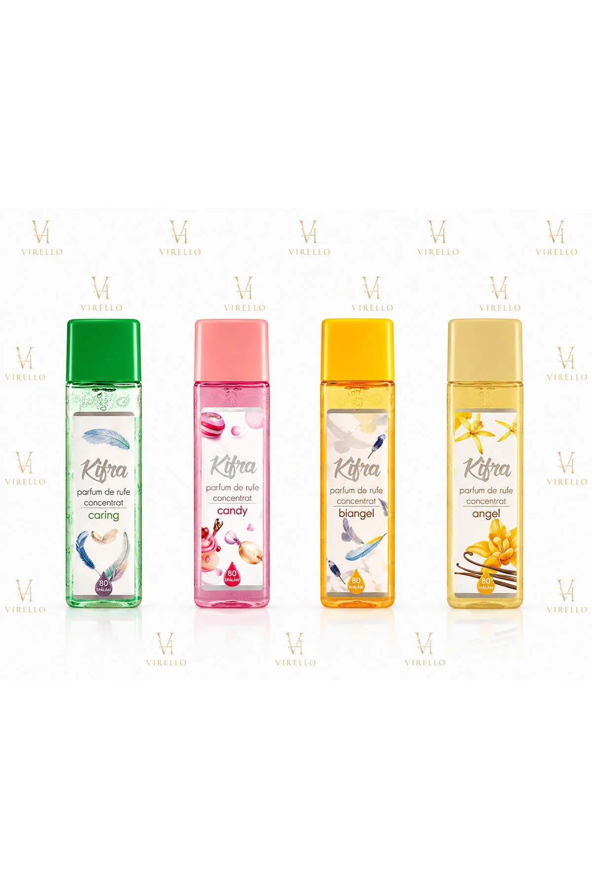 Set 4 Parfumuri de Rufe Concentrate – Caring, Candy, Biangel și Angel, 200 ml/buc