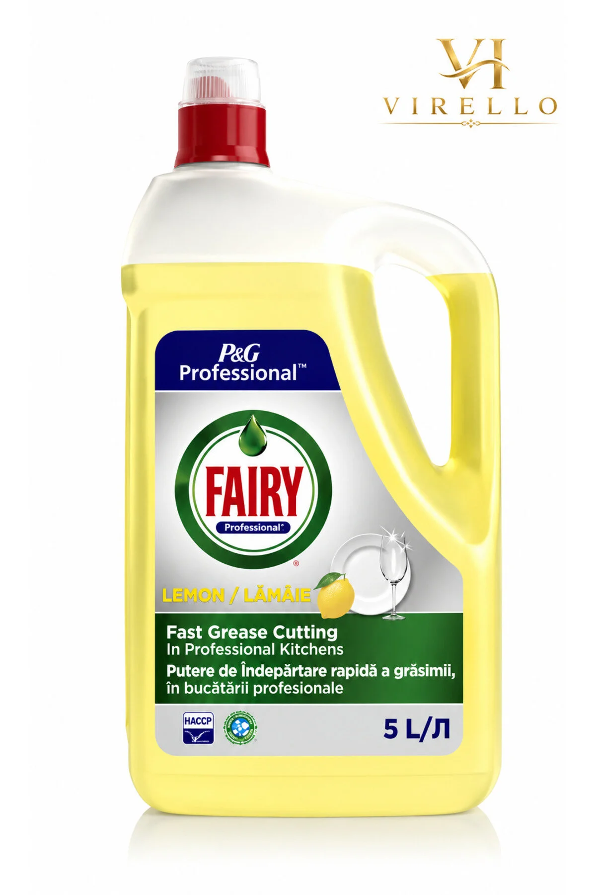 Detergent lichid profesional pentru vase Professional Lemon, putere rapidă împotriva grăsimii, 5 L