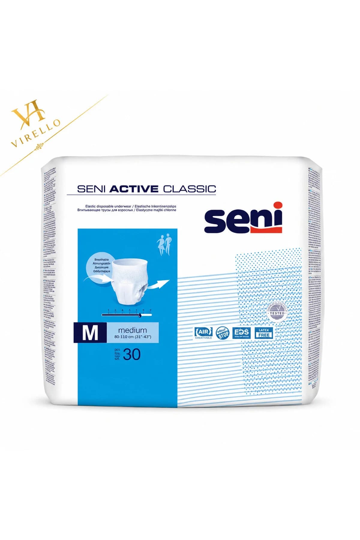 Active Classic Medium M – Chiloți absorbanți pentru incontinență, 30 bucăți