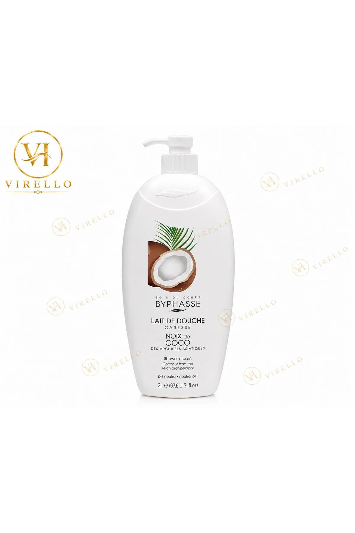 Lait de Douche Caresse – Cremă de Duș cu Cocos, 2 L