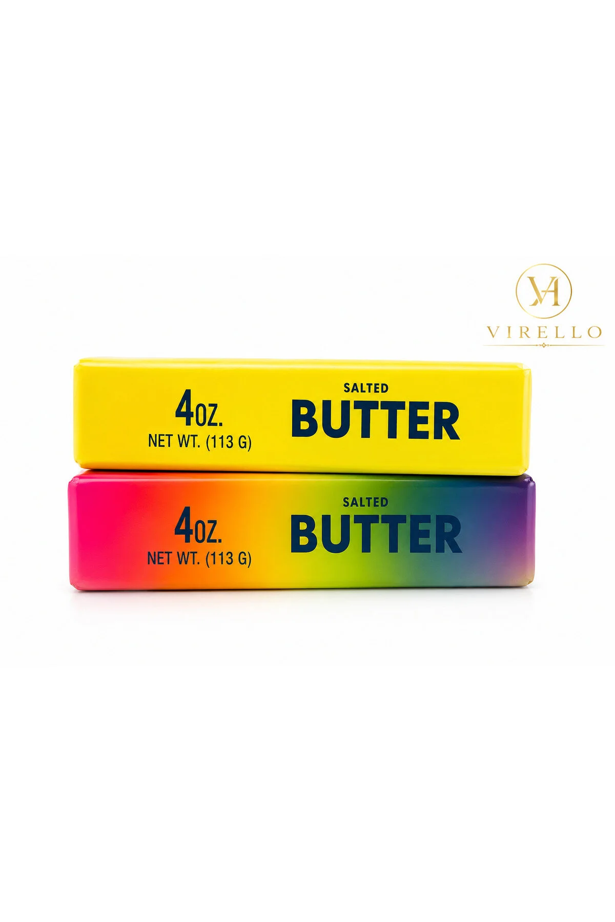 Set 2x Jucărie Antistres Butter 24 cm, 2 Culori, Galben și Multicolor