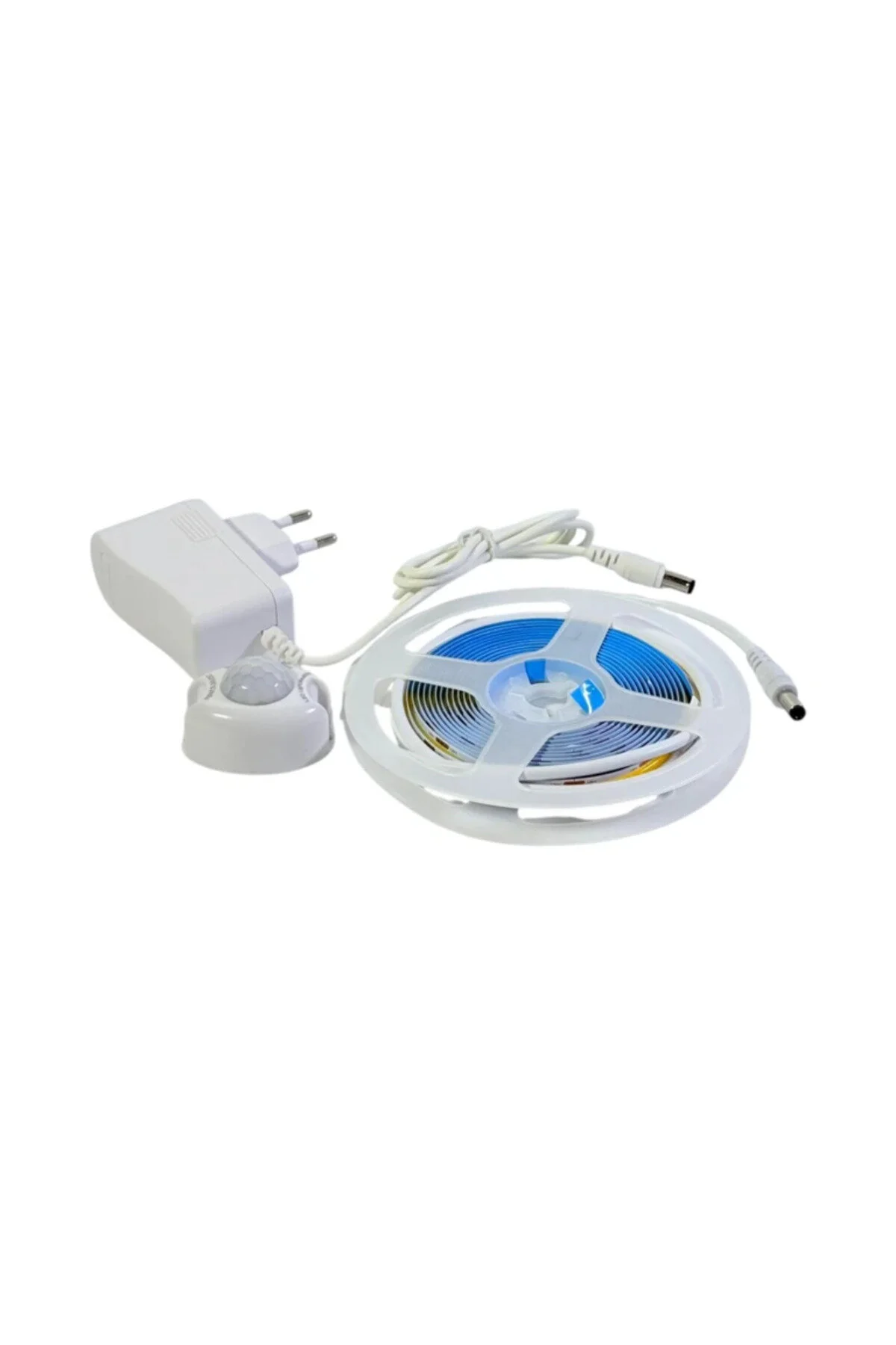Bandă LED cu senzor de mișcare 3m, Bandă luminoasă inteligentă cu senzor RiXME, Iluminare automată cu adaptor de alimentare inclus