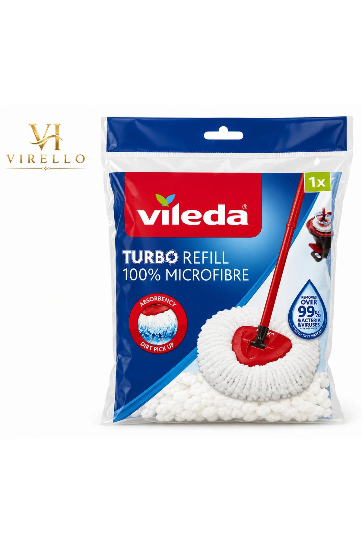 Rezervă mop Turbo, 100% Microfibră, 1 buc