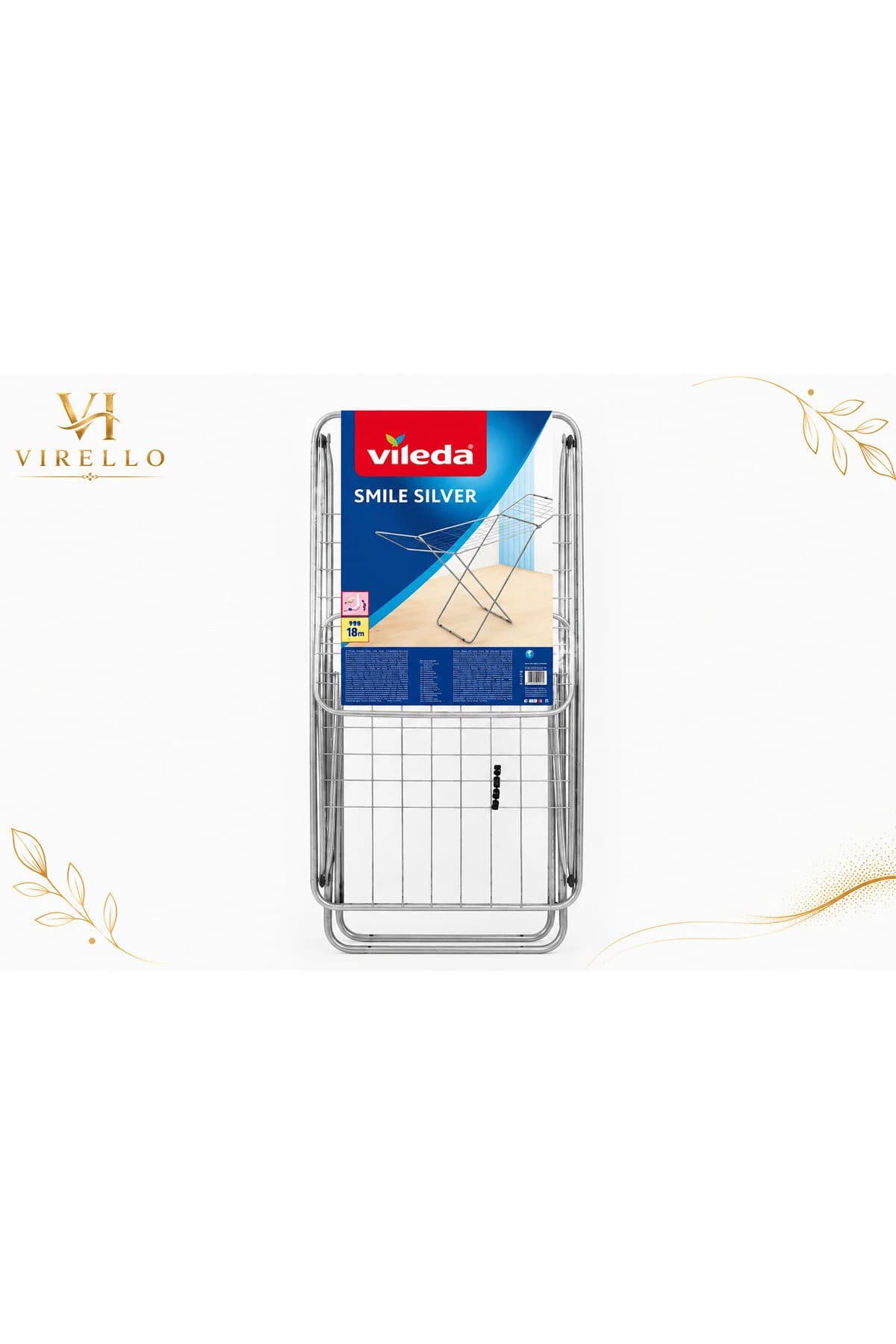Uscător de rufe Smile Silver, pliabil, suprafață de uscare 18 m