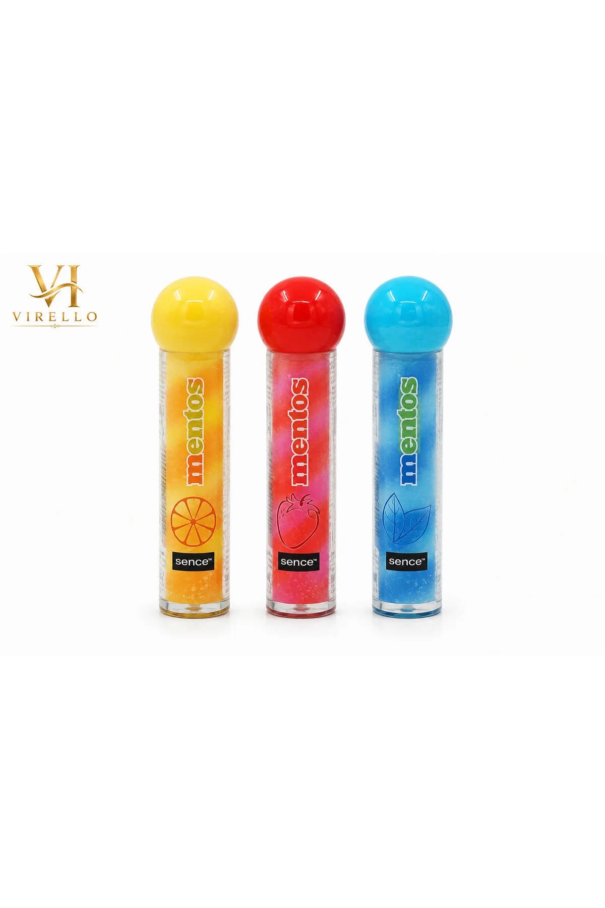 Set 3 luciuuri de buze Mentos, arome variate, 4 ml fiecare