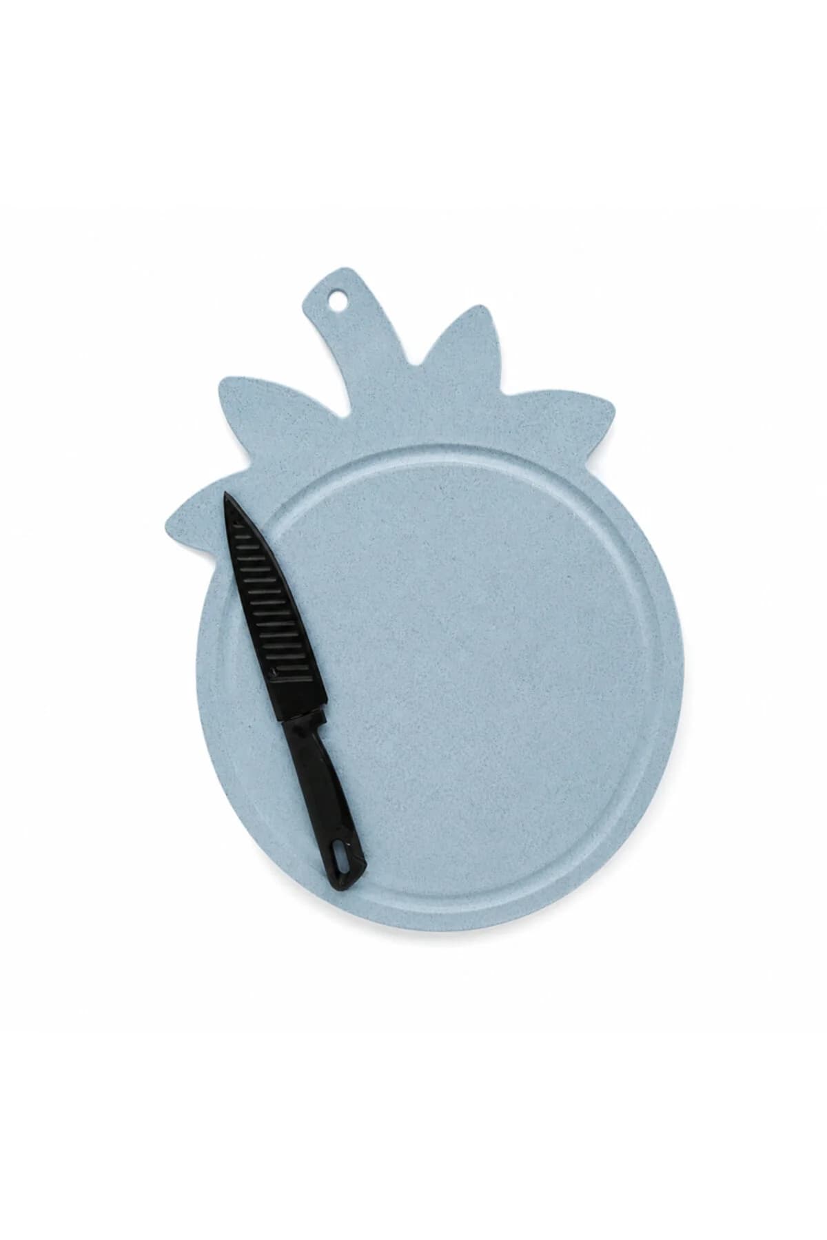 Tocător de bucătărie cu cuțit inclus, în formă de ananas, 33x26 cm, placă de tăiat și servit, multifuncțional pentru legume, fructe și carne