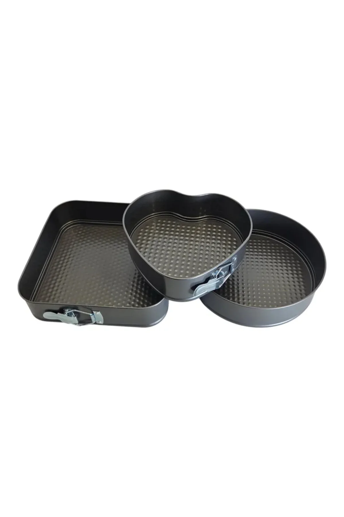 Set de 3 tăvi rotunde pentru tort, de 22 cm, 24 cm și 26 cm, forme de copt antiaderente pentru torturi cu straturi, cheesecake și deserturi