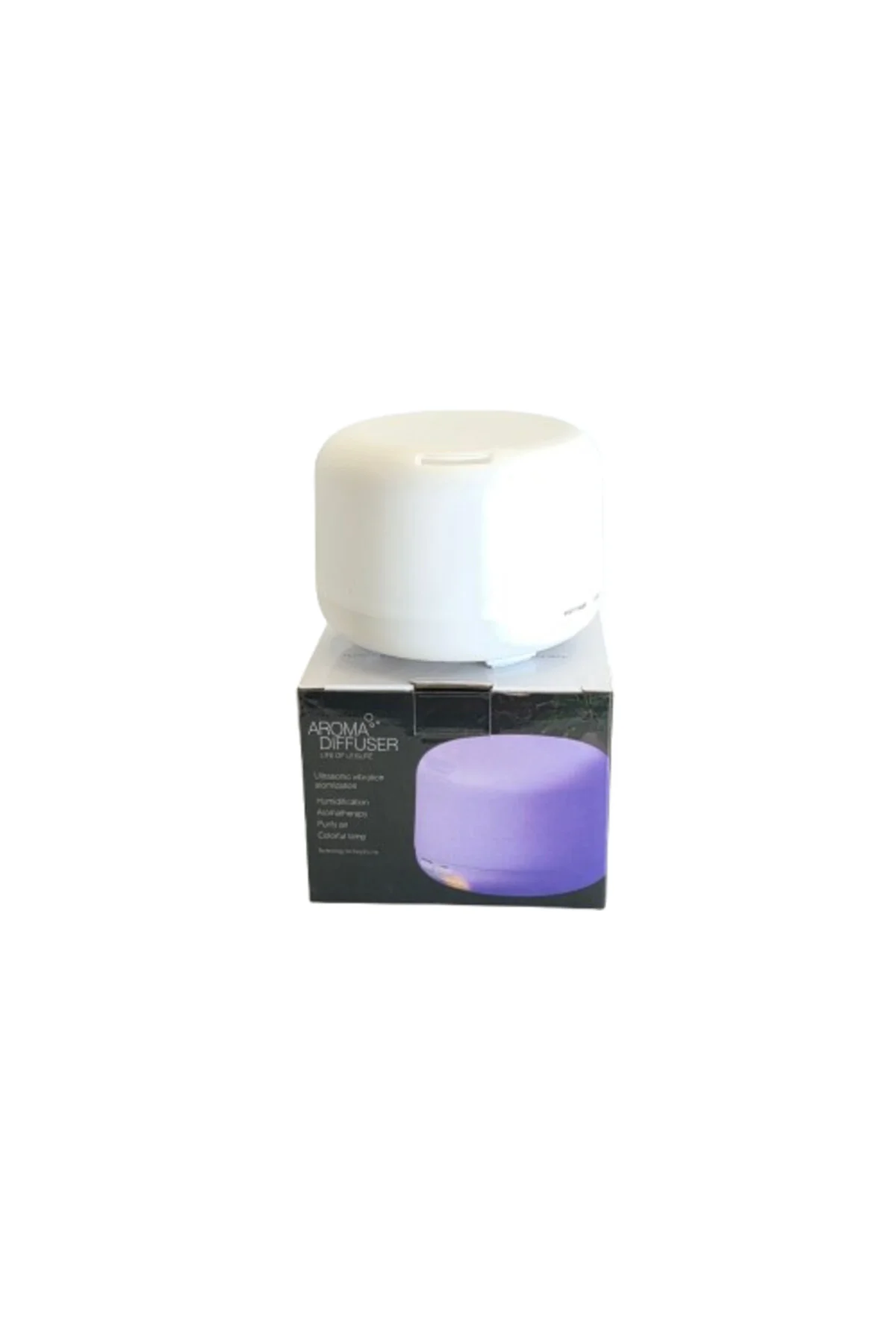 Umidificator de aromaterapie 300ML cu LED RGB, Difuzor de uleiuri esențiale USB, Design modern și compact, Alb