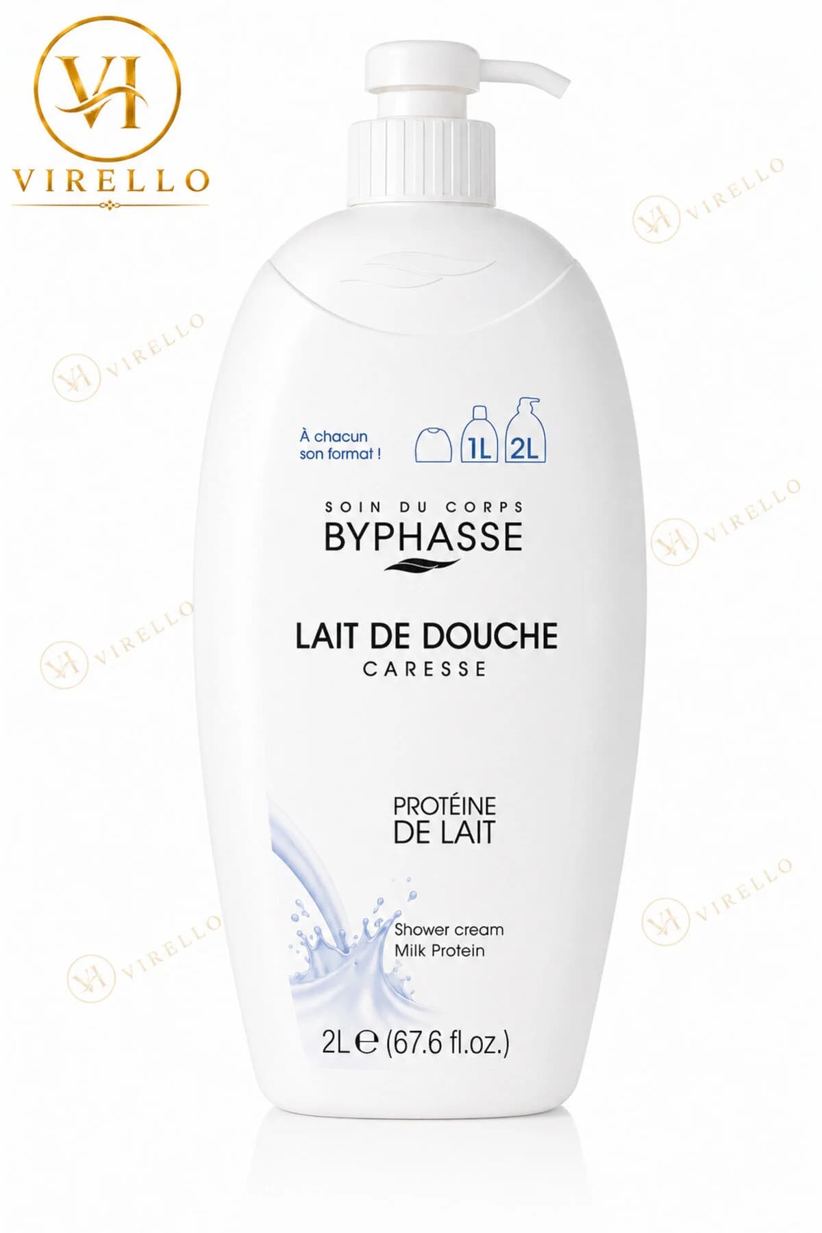 Lait de Douche Caresse – Cremă de Duș cu Proteine din Lapte, 2 L