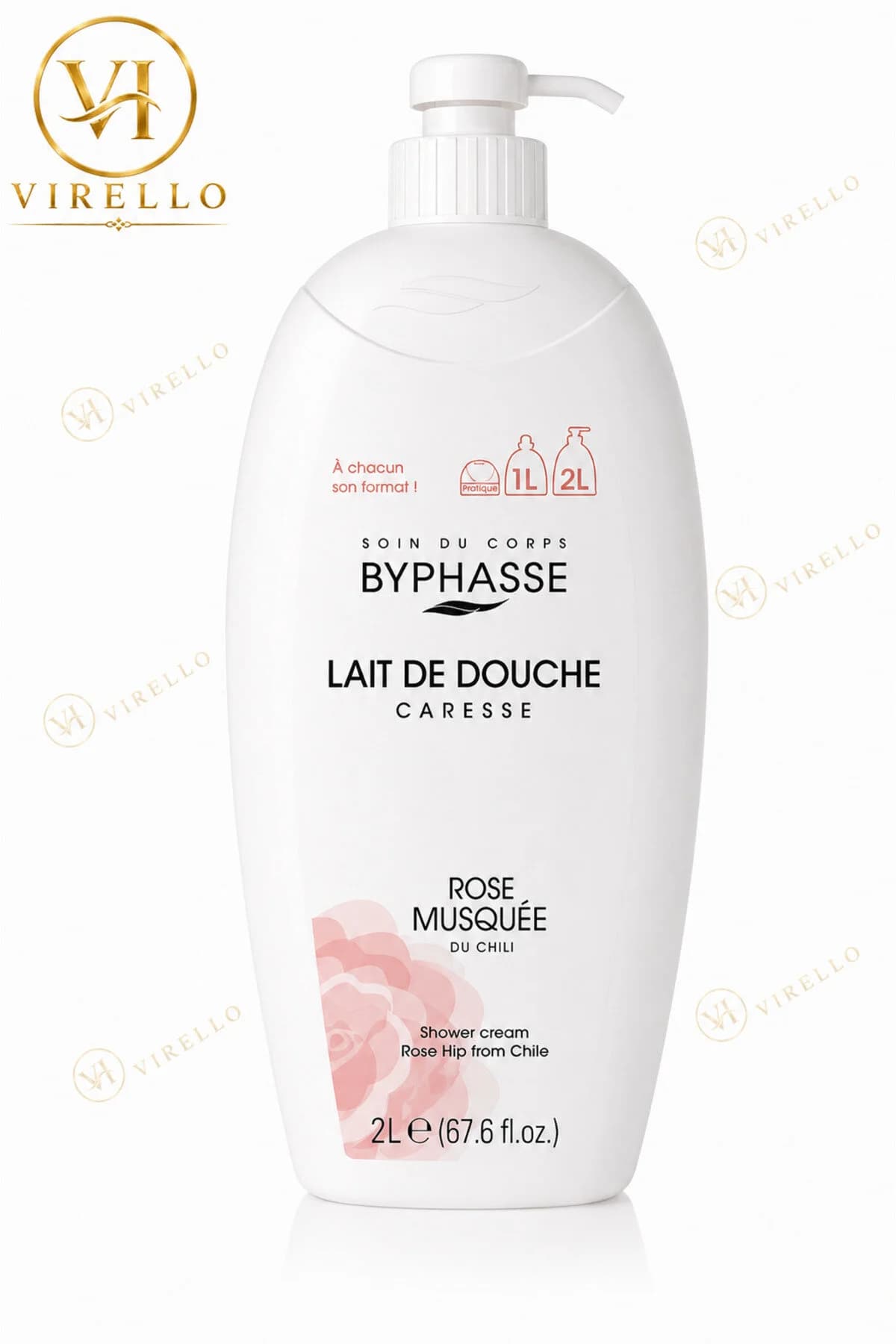 Lait de Douche Caresse Rose Musquée du Chili – Cremă de Duș cu Măceș din Chile, 2 L