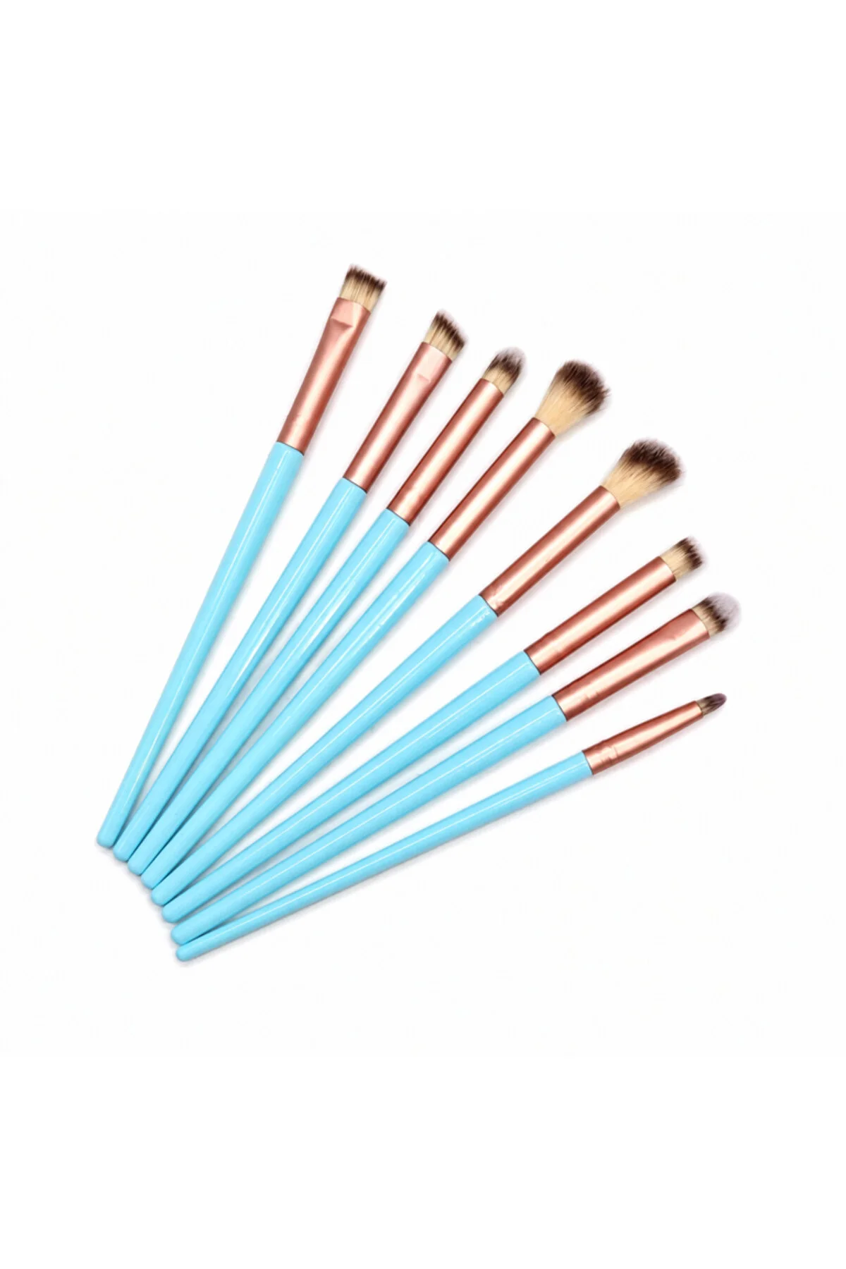 Set de pensule de machiaj, Kit complet cu pensule pentru fond de ten, pudră, fard de obraz, contur, fard de pleoape și iluminator, Accesorii cosmetice profesionale