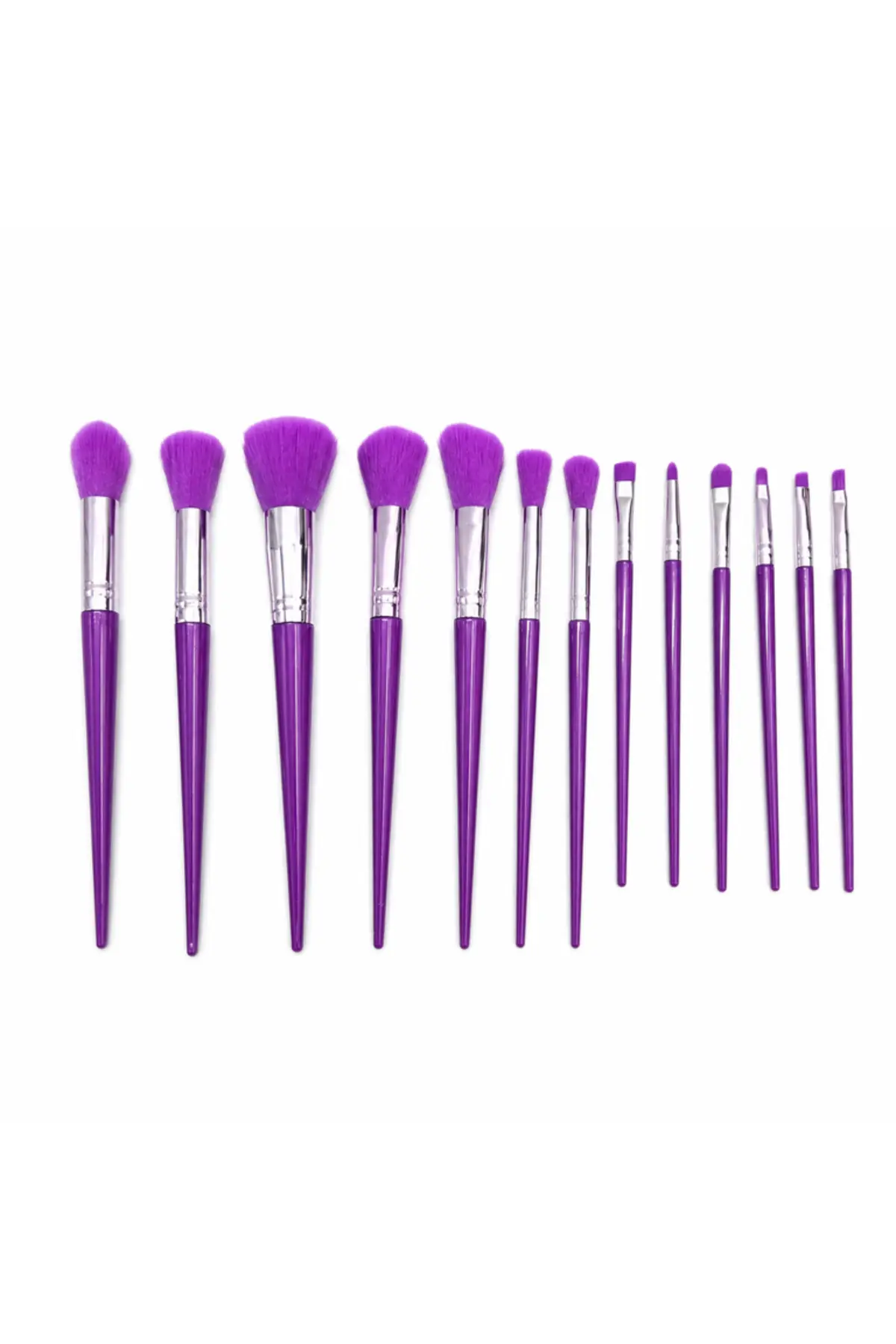 Set profesional de pensule de machiaj, pensule pentru fond de ten, pudră, fard de obraz, contur, fard de pleoape și iluminator, accesorii cosmetice reutilizabile