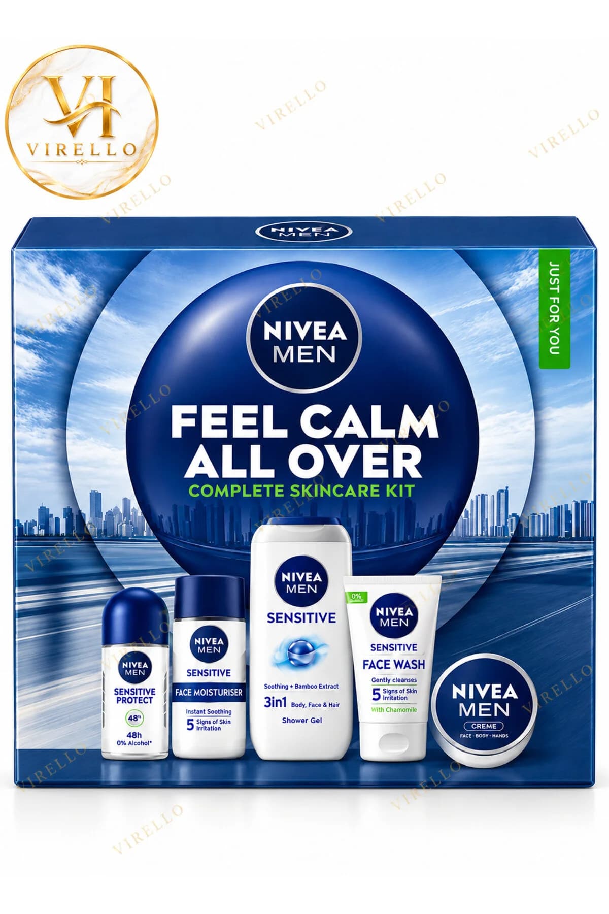 MEN Sensitive – Casetă Cadou Îngrijire Completă pentru Bărbați, 5 Produse