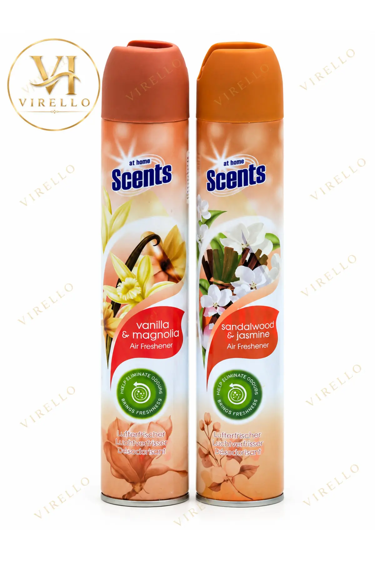 Set 2 Odorizante Spray Scents, Vanilla & Magnolia + Sandalwood & Jasmine, 400 ml/buc
