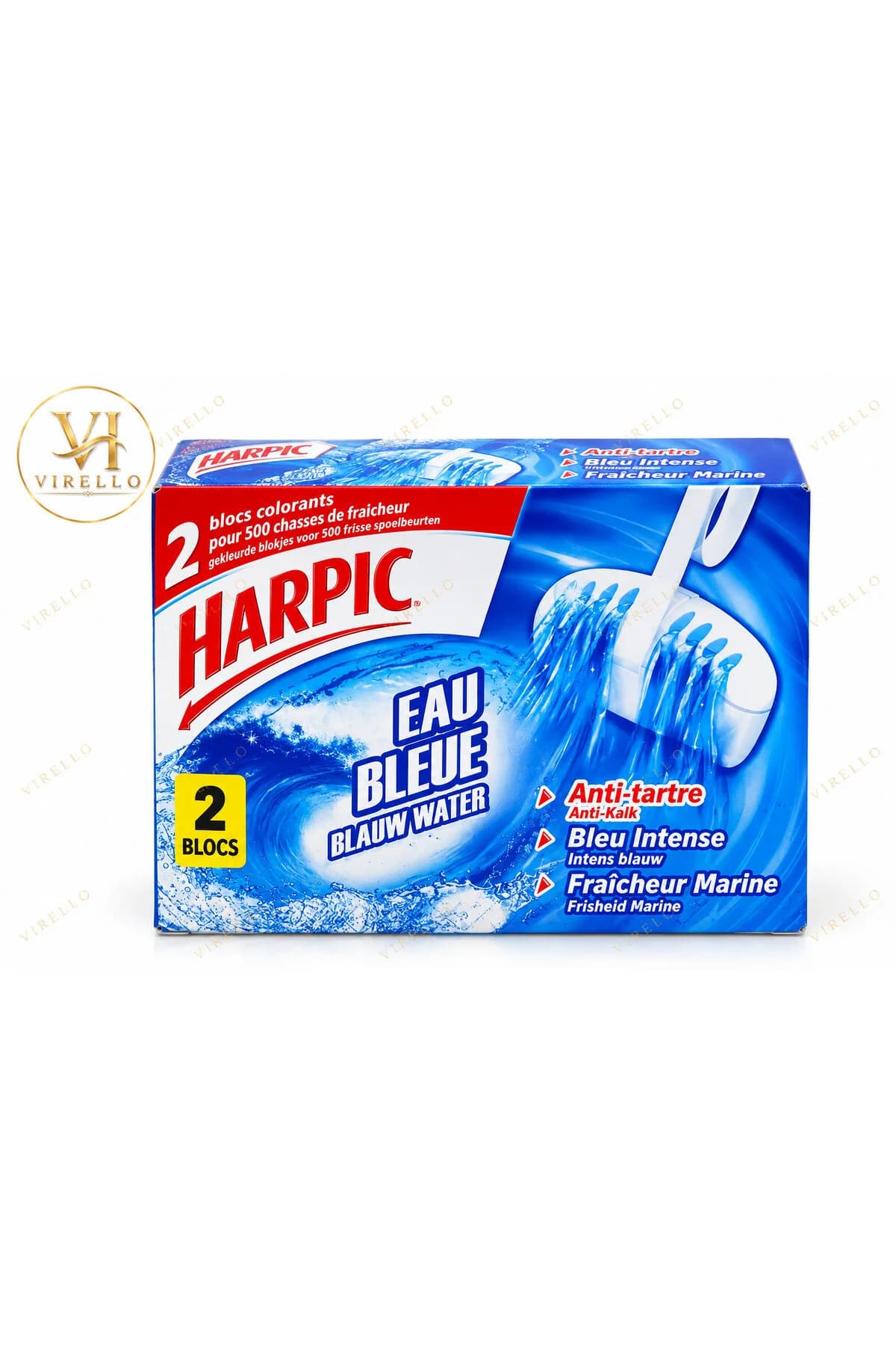 Eau Bleue Bloc Odorizant pentru WC, Anti-Tartru, Prospețime Marină, 2 buc