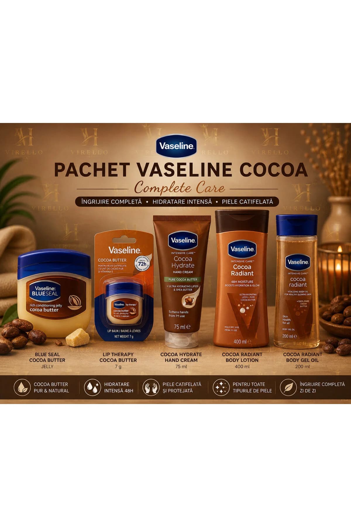 Set Îngrijire Corp Cocoa Butter Complete Care – 5 Produse