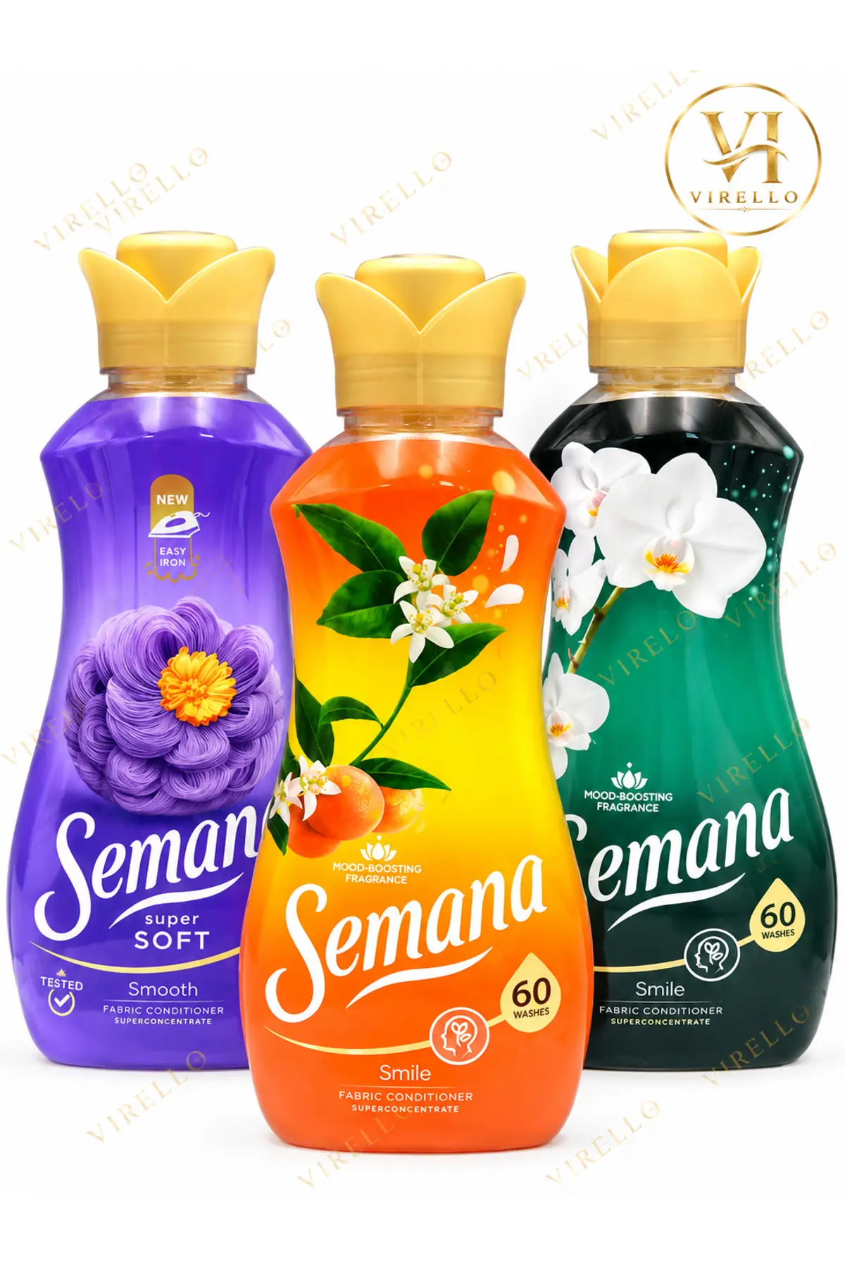 Set 3 Balsamuri de Rufe Superconcentrate, 1.2 L, 60 Spălări/Buc, Arome Asortate