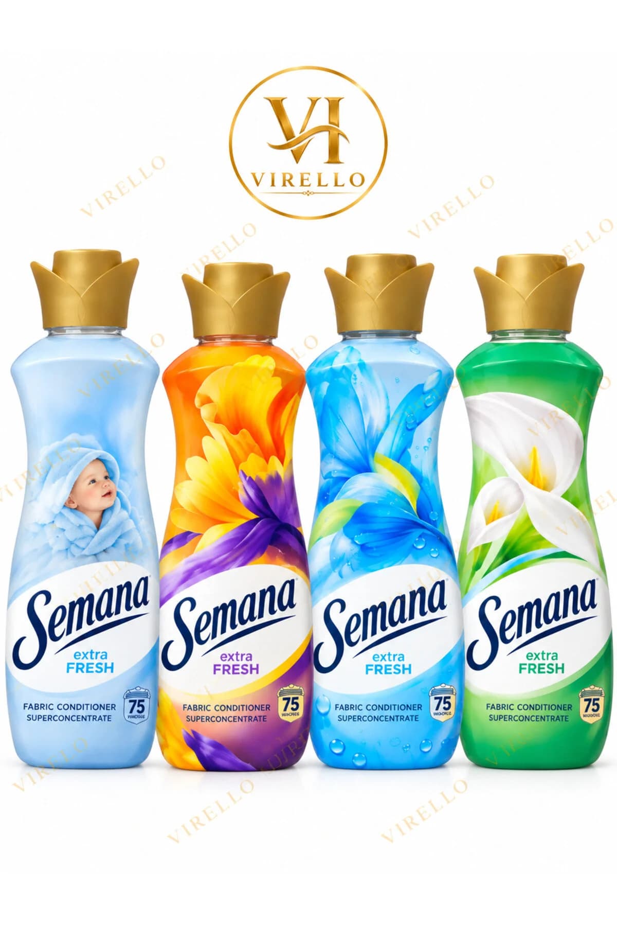 Set 4 Balsamuri de Rufe Extra Fresh Superconcentrate, 1.5 L, 75 Spălări/Buc