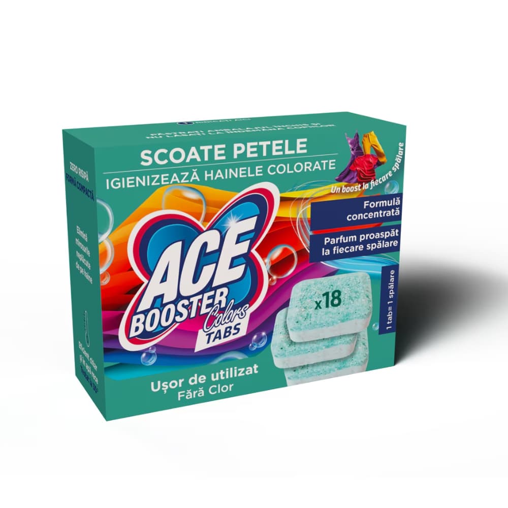 ACE BOOSTER COLORS TABLETE PENTRU PETE 18 BUCĂȚI