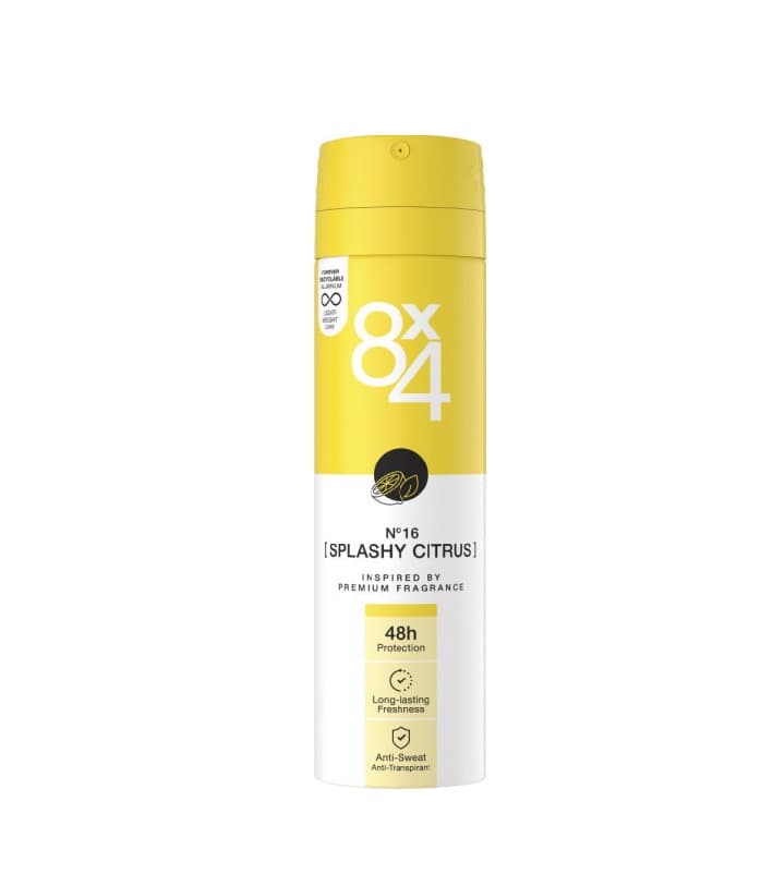 8x4 Deodorant Woman Splashy Citrus 150ml