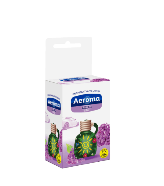 Odorizant auto, Aeroma Sticluta Color Verde, Liliac 6ml