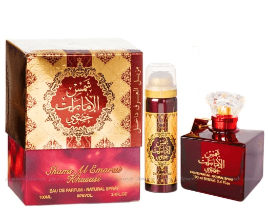 Set Shams Al Emarat Khususi apa de parfum 100 ml si deodorant cadou 50 ml, femei