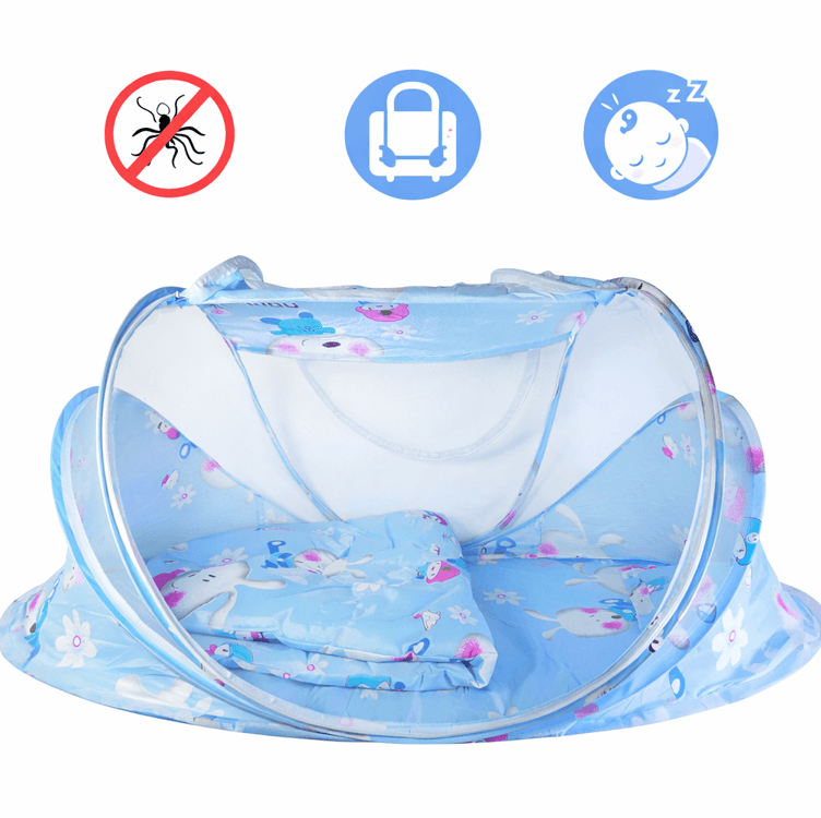 Pat portabil pentru bebeluși cu plasă anti-insecte, pat pliabil pentru copii cu protecție țânțari, spațiu de dormit pentru bebeluși